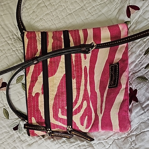 Dooney & Bourke Pink Zebra Stripe Crossbody Bag - Picture 14 of 14
